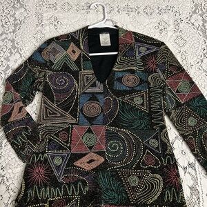 Geometric Patterned Women's Jacket